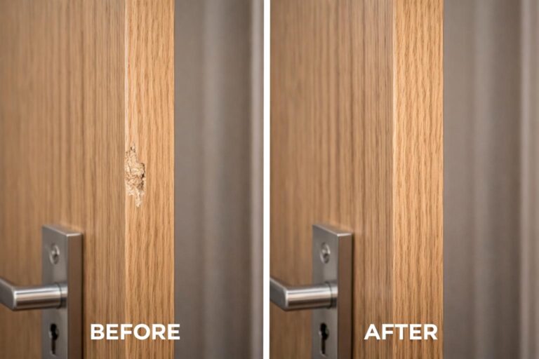 Hardwood Door Edge Repair